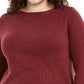 Karen Scott Women's Curved Hem Tunic Red Size 2X