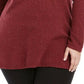 Karen Scott Women's Curved Hem Tunic Red Size 2X