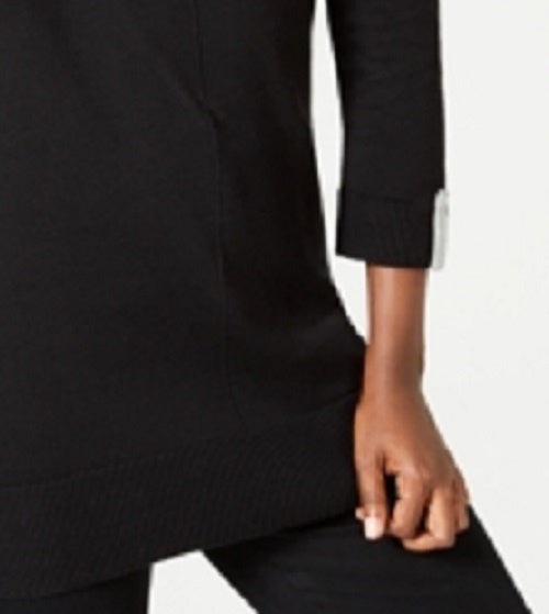 Karen Scott Women's Cotton Sweater Black Size XX-Large
