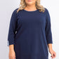 Karen Scott Women's Cotton Roll Neck Sweater Blue Size 1X