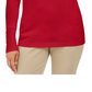JM Women's Collection Stud-Sleeve Pullover Turtleneck Sweater  Red Size Medium