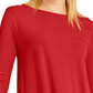 Alfani Women's High Low Tunic Red Size Small
