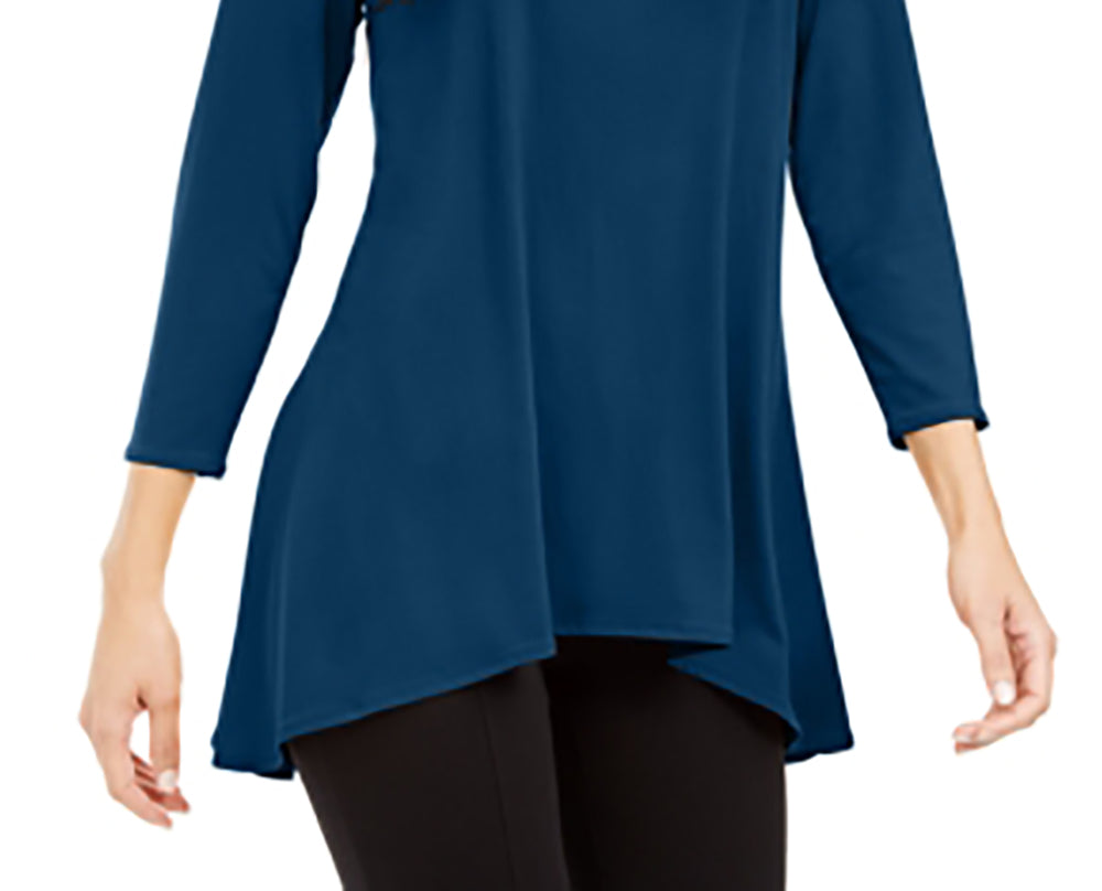 Alfani Women's Solid Swing Top  Blue Small