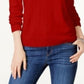 Karen Scott Women's Zip Back Mock Neck Sweater Red Size XX-Large