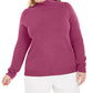 Karen Scott Women's Plus Size Turtleneck Luxsoft Sweater Purple Size 2X