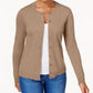 Karen Scott Women's Bead-Button Cardigan Brown Size X-Small