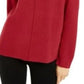 Alfani Women's Dropped-Shoulder Turtleneck Red Size Small