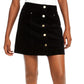 Maison Jules Women's Corduroy Mini Skirt Black Size 10