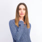Karen Scott Women's Cable Knit Panel Sweater Blue Size X-Small