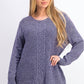 Karen Scott Women's Cable-Knit Panel Sweater Purple Size Medium