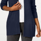 Karen Scott Women's Cotton Open Front Cardigan  Navy Size X-Large