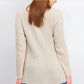 Style & Co Women's Scalloped Hem Ribbed Knit Sweater Beige Size Small