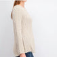 Style & Co Women's Scalloped Hem Ribbed Knit Sweater Beige Size Small