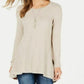 Style & Co Women's  High-Low Tunic Sweater Beige Size XX Large