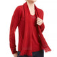 Karen Scott Women's Embellished Scarf Sweater Red Size Medium