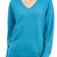 Karen Scott Women's V Neck Pullover Sweater Turq/Aqua Size Large