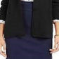 Charter Club Women's Sweater Blazer Jacket Black Size X-Large