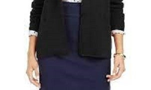 Charter Club Women's Sweater Blazer Jacket Black Size X-Large