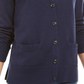 Charter Club Women's Merino Wool V Neck Cardigan Blue Size Large