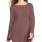 Style & Co Women's Petite RuffleHem Tunic Sweater Purple Petite Medium