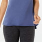 Ideology Women's Blanket Stitch Drop Hem T-Shirt Blue Size X-Large