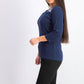 Karen Scott Women's Embroidered Cotton Layered-Look Top Blue Size Petite Small