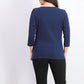 Karen Scott Women's Embroidered Cotton Layered-Look Top Blue Size Petite Small