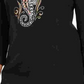Karen Scott Women's Embellished Seahorse Top  Black Size Medium