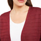 Alfani Women's Metallic Open-Front Cardigan Red Size Medium
