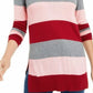 Maison Jules Women's Striped Sweater Wine Size Extra Small