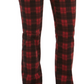 Charter Club Women's Plaid Tummy Control Jeans Black Size 14