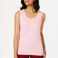Charter Club Women's Sleeveless Crew-Neck Sweater Pink Size Small