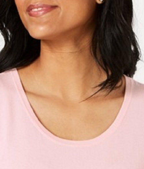 Charter Club Women's Sleeveless Crew-Neck Sweater Pink Size Small
