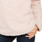 Style & Co Women's Faux Sherpa Cowlneck Sweater Pink Petite Small