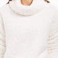Style & Co Women’s Petite FauxSherpa Cowlneck Sweater White Size Petite Large