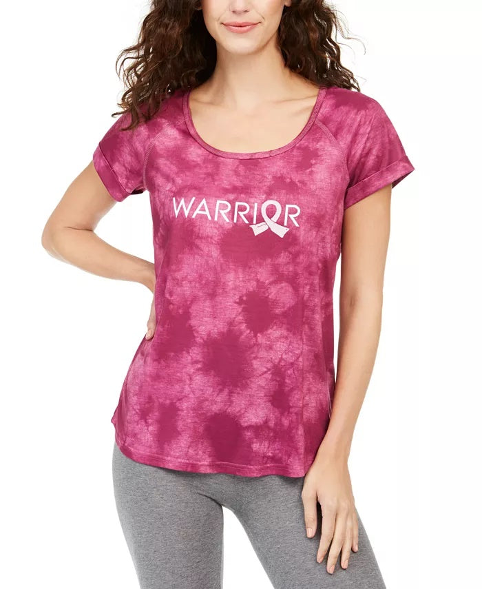 Ideology Women's Tie-Dye Warrior T-Shirt Red Size Large