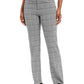 Charter Club Women's Houndstooth Trousers Grey Size 6