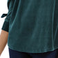 Charter Club Women's Velvet Tie Sleeve Top Green Size X-Large