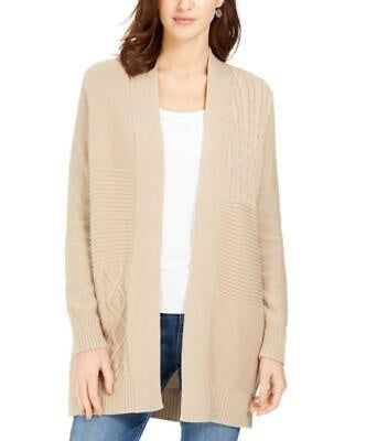 Charter Club Women's Patchwork Cardigan Beige Size X-Large