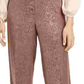 Alfani Women's Jacquard Snake Print Wide Leg Pants Brown Size 4