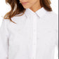 चार्टर क्लब महिला फॉक्स पर्ल बटन फ्रंट शर्ट सफ़ेद साइज पेटीट मीडियम