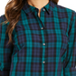 Charter Club Women's Cotton Plaid Shirt Black Size XX-Large