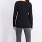 Charter Club Women's Cable-Knit Button-Trim Sweater Black Size Extra Large
