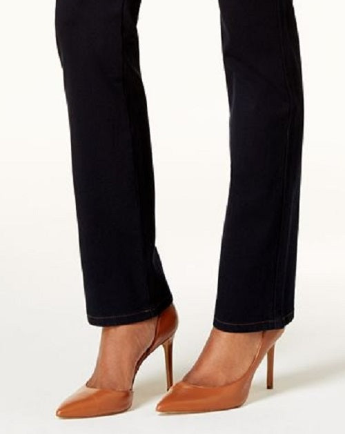 Style & Co Women's Straight-Fit Pull-On Jeans Black Size Medium