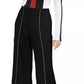 INC International Concepts Women's Crepe Studded Wide Leg Pants Black Size X-Large