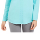 Karen Scott Women's Cotton Cable-Knit Sweater Blue Size Large