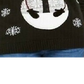 Karen Scott Women's Sequined Snowman Holiday Sweater Black Size Small