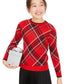 Charter Club Big Girls Plaid Family Sweater Red Size Small