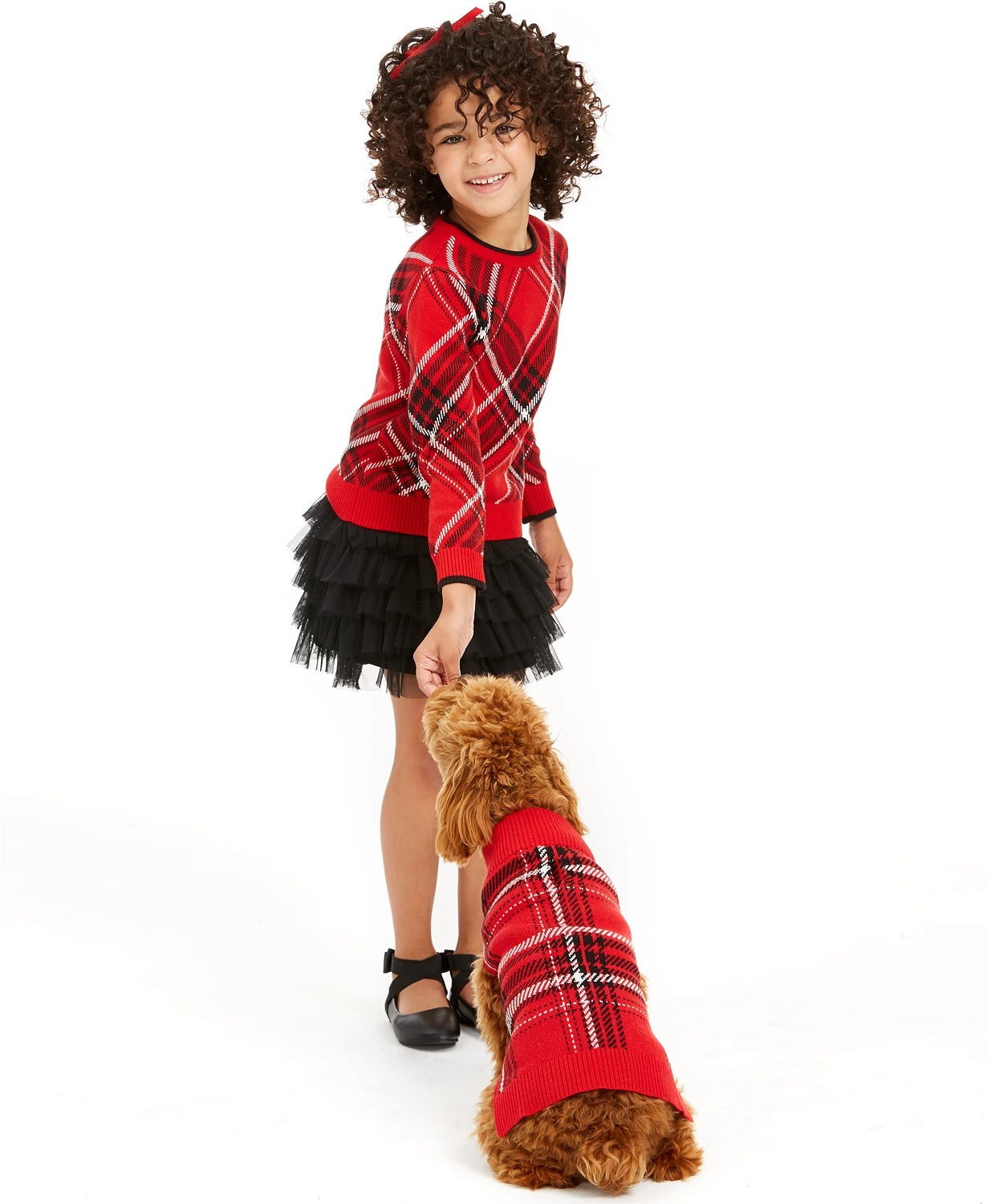 Charter Club Little Girls Plaid Family Sweater Red Size 6