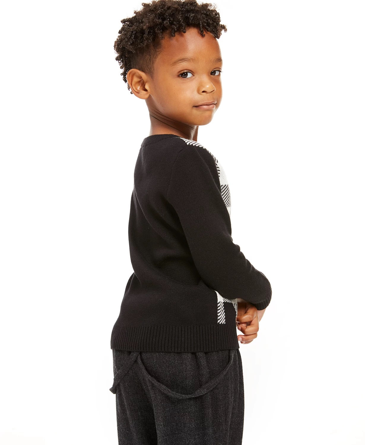 Charter Club Little Boys Buffalo Check Family Sweater White Size 2T